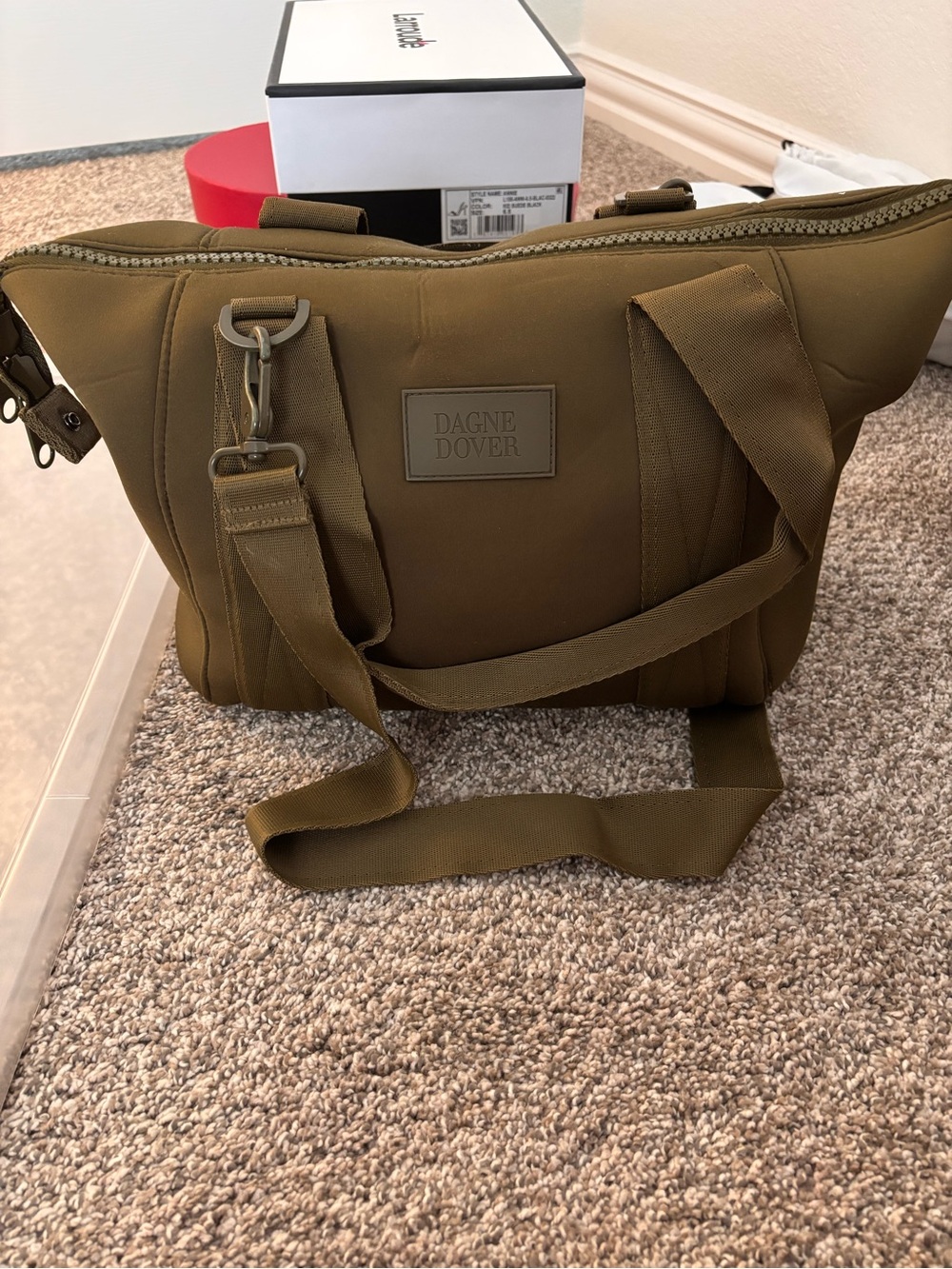 Dagne Dover Small Landon Carryall in Dark Moss